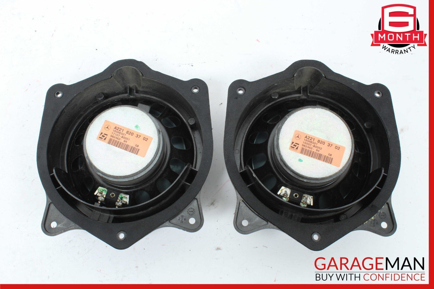07-09 Mercedes W221 S550 Rear Left & Right Door Audio Sound Speakers Set of 2 Pc