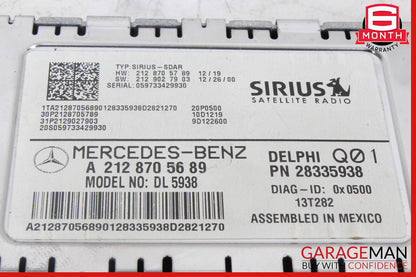 10-17 Mercedes W204 C250 E350 Sirius Satellite Radio Receiver Module Unit OEM