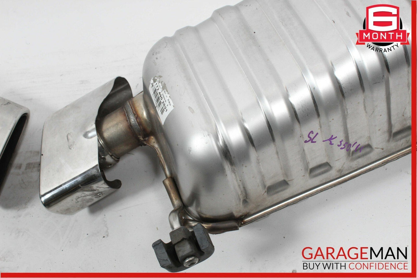 12-16 Mercedes R172 SLK350 Rear Right & Left Side Exhaust System Muffler Set OEM