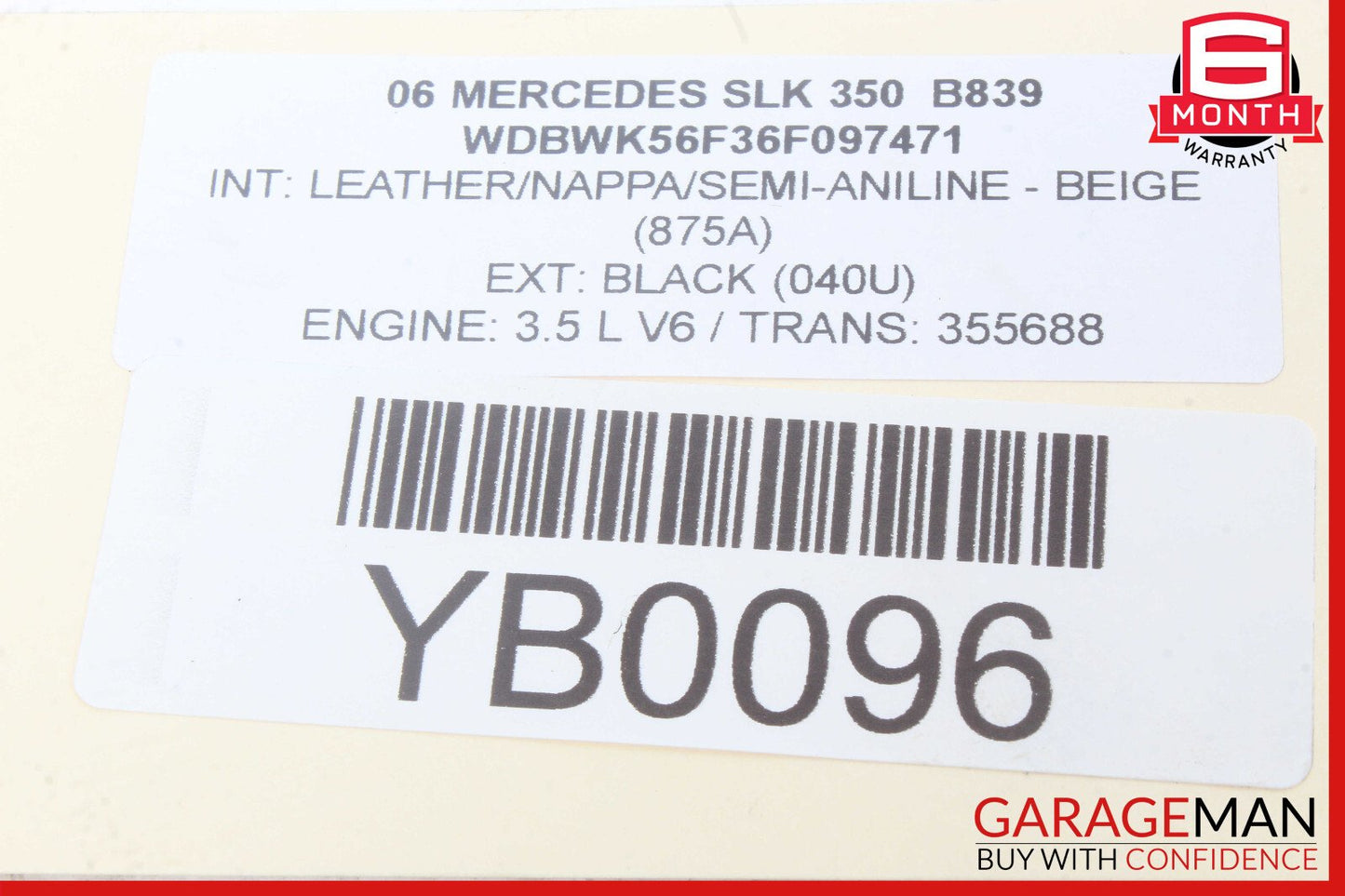 05-11 Mercedes R171 SLK350 Left Convertible Top Latch Catch Lock OEM