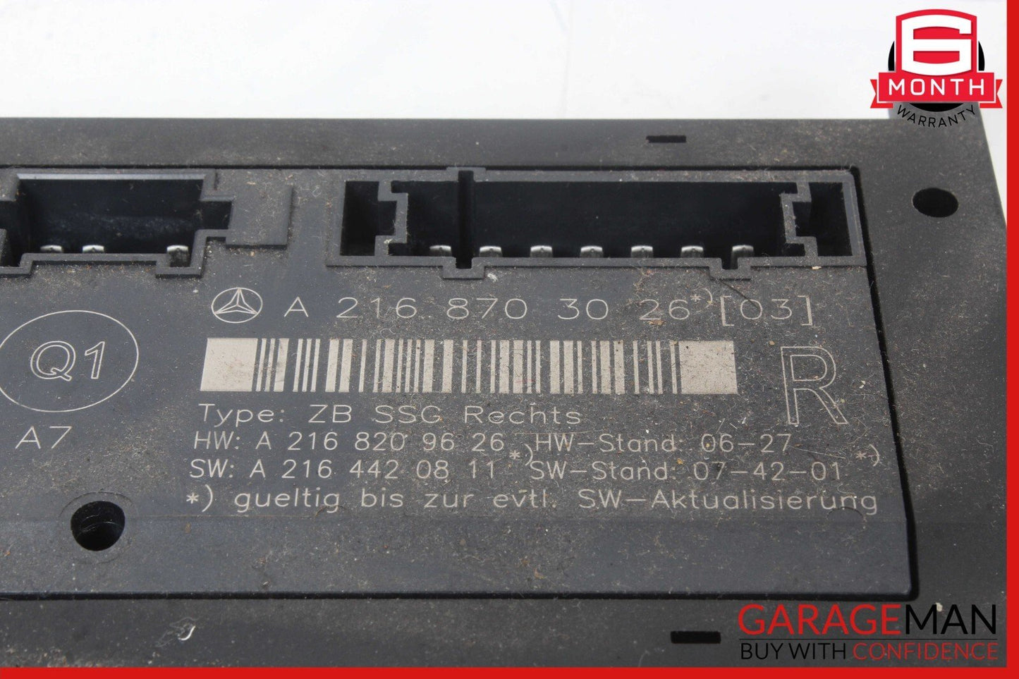 07-14 Mercedes W216 CL550 CL600 Front Right Seat Control Module 2168203026 OEM