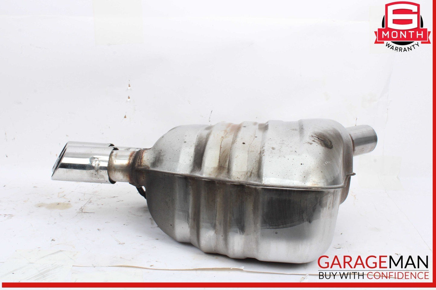08-12 Audi S5 4.2L Engine Rear Left Driver Side Exhaust Muffler Pipe w/ Tips OEM