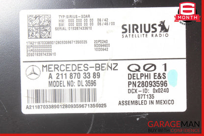 03-09 Mercedes W209 CLK350 CL550 Sirius Satellite Radio Receiver OEM