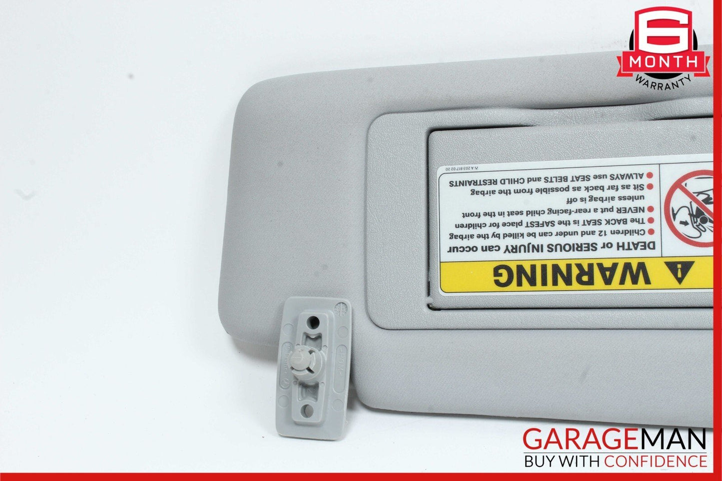 01-07 Mercedes W203 C240 C32 AMG Front Right Side Sunvisor Sun Visor Grey OEM