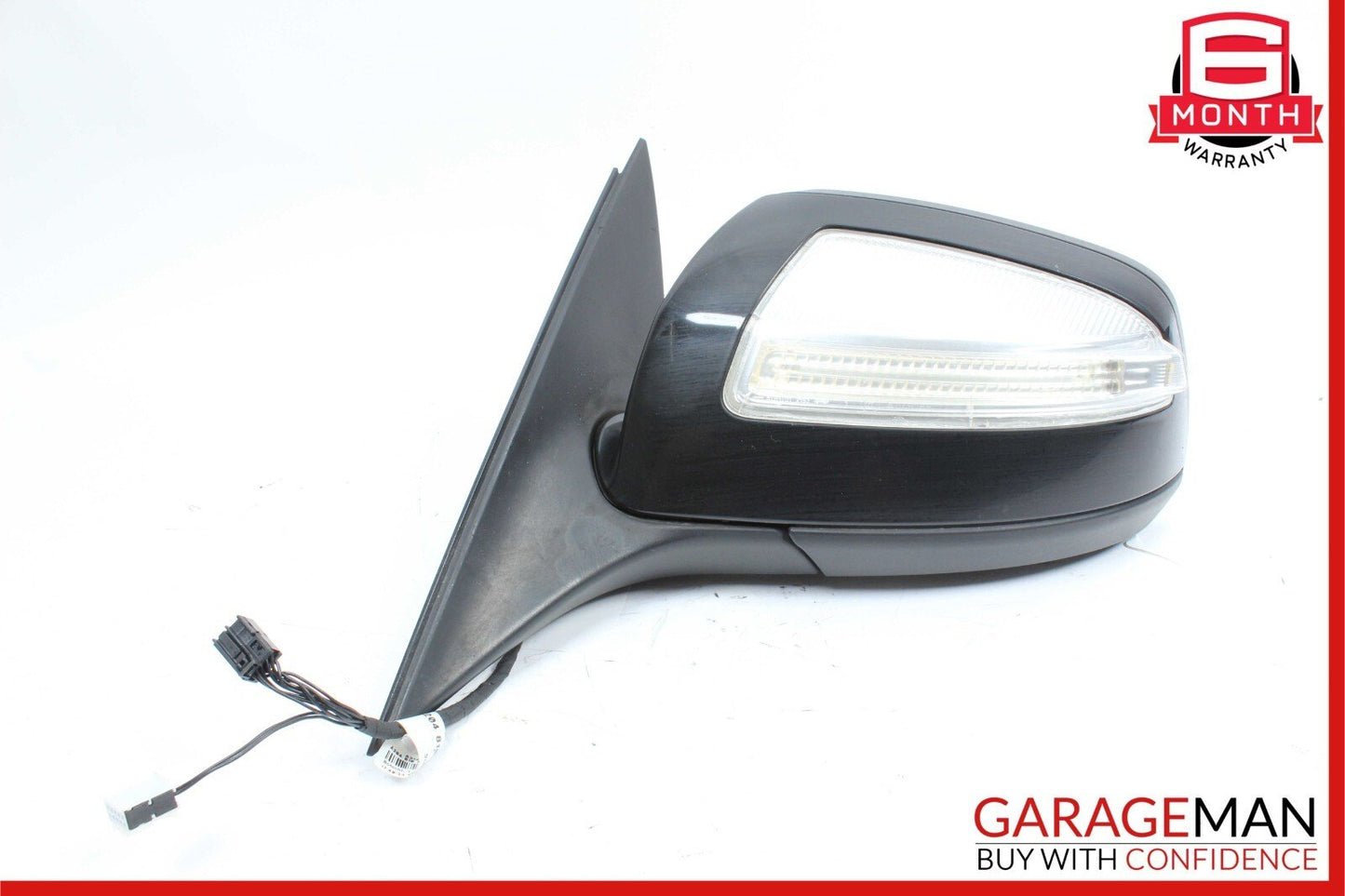 08-09 Mercedes W204 C350 C63 AMG Front Left Side Mirror Rear View Door Black OEM