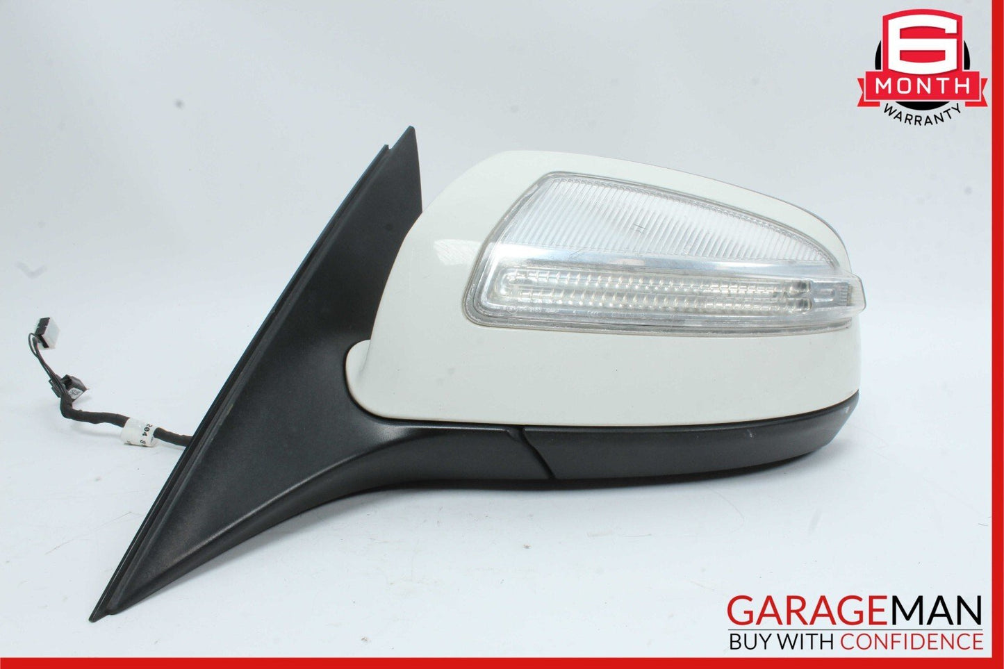 08-11 Mercedes W204 C300 C350 Front Left Side Door Rear View Mirror White OEM