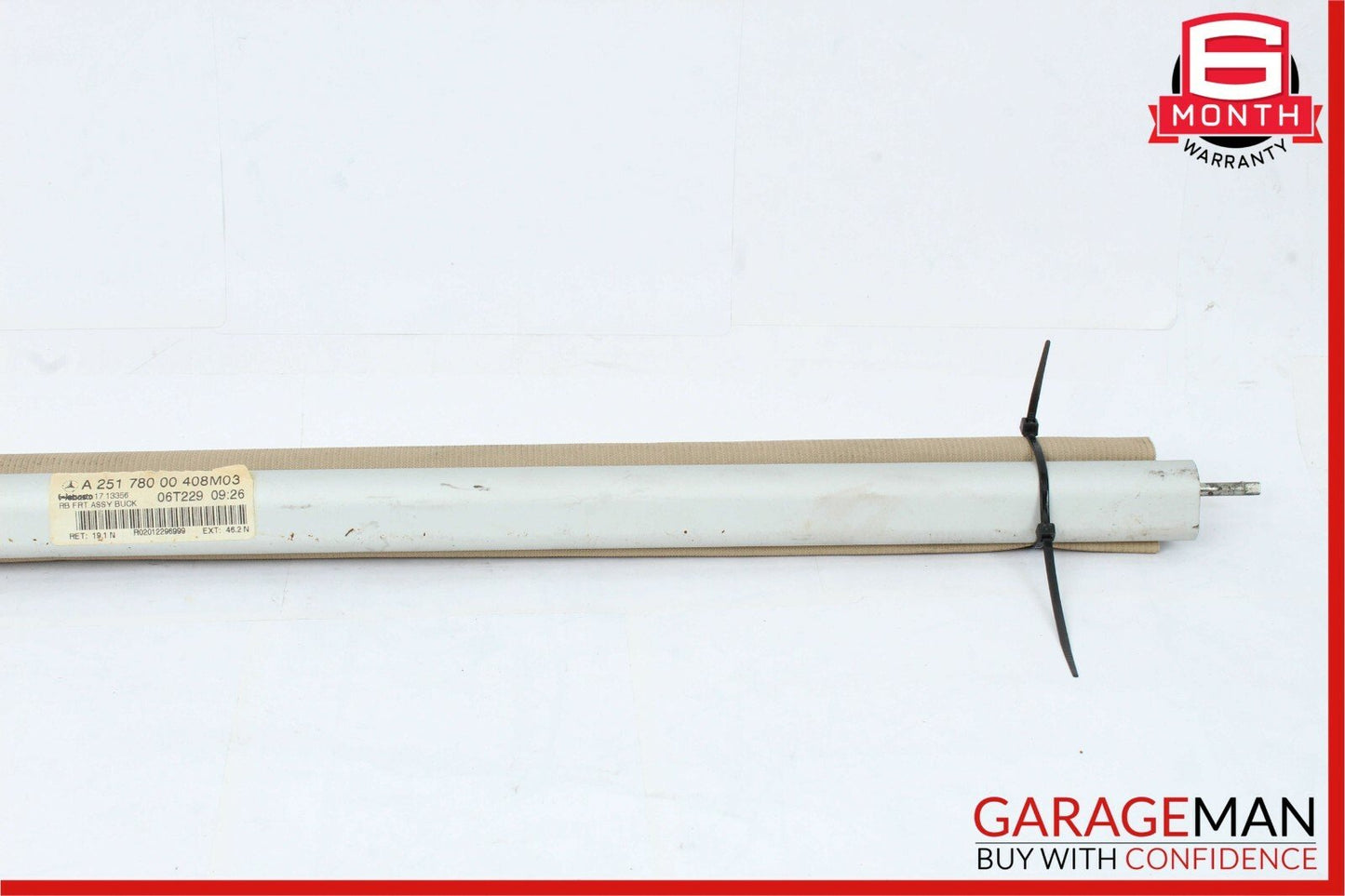 06-13 Mercedes W251 R320 R500 Panoramic Sunroof Roller Blind Shade Cover Brown