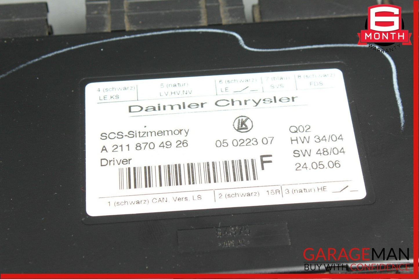 03-11 Mercedes X164 GL450 CLS350 ML550 Front Left Side Seat Control Module Unit