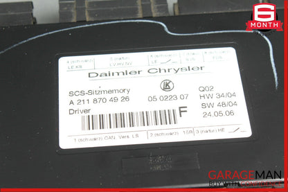 03-11 Mercedes X164 GL450 CLS350 ML550 Front Left Side Seat Control Module Unit