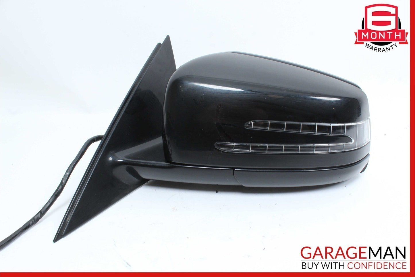 10-13 Mercedes W221 S550 S63 AMG Front Left Side Mirror Door Rear View Black OEM