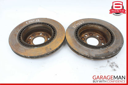 08-14 Mercedes W204 C250 C350 Rear Right & Left Brake Rotor Disc Set of 2 Solid