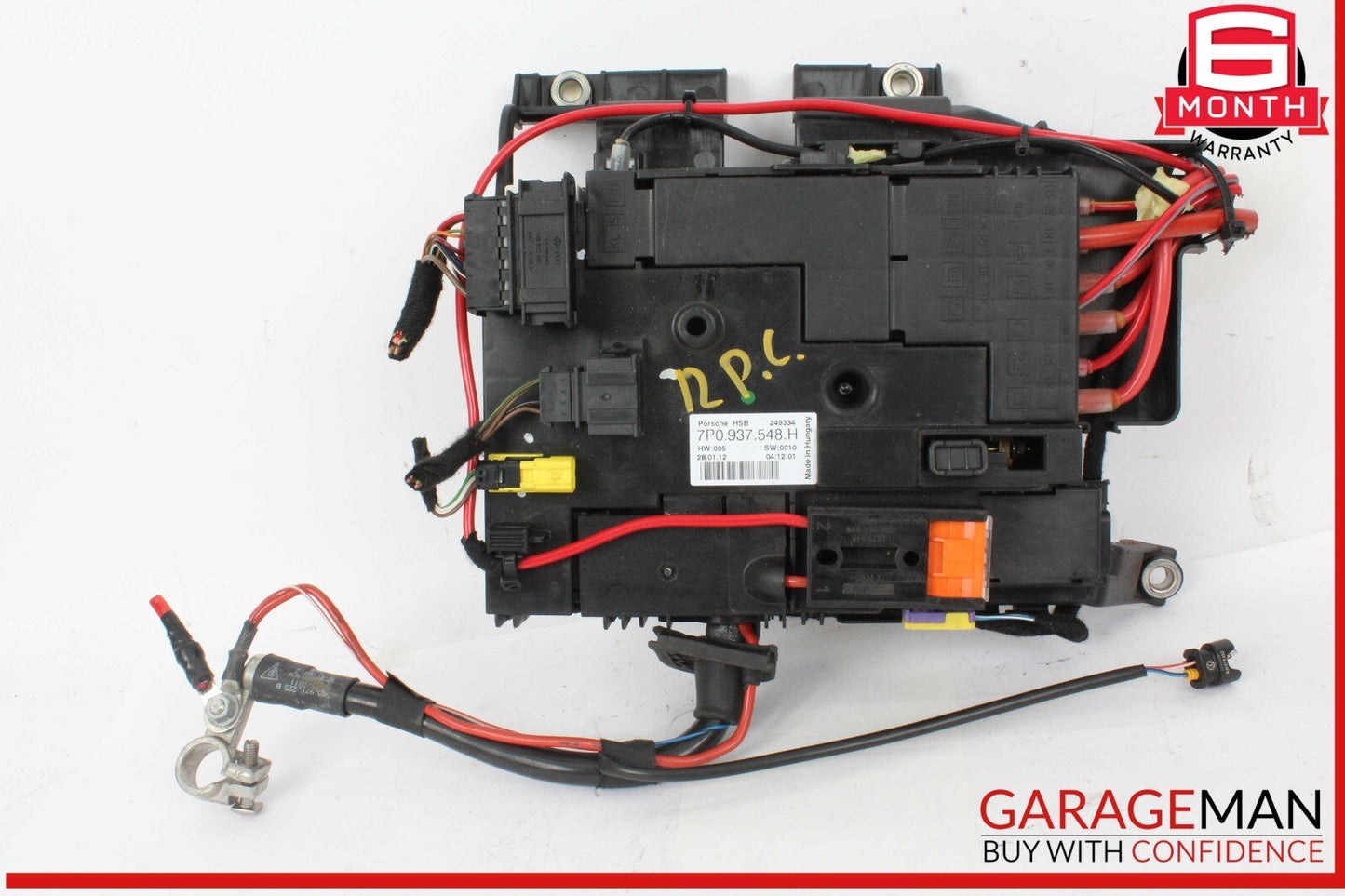 11-18 Porsche Cayenne 958 Hybrid S Rear Trunk Fuse Relay Junction Box OEM