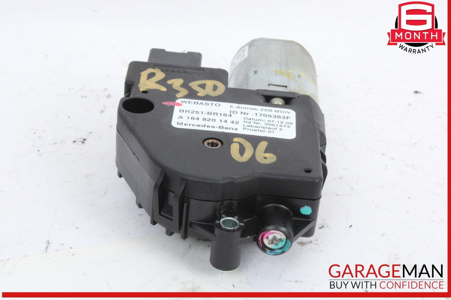 06-13 Mercedes W251 R350 4MATIC Panoramic Sunroof Sun Roof Motor 1648201442 OEM