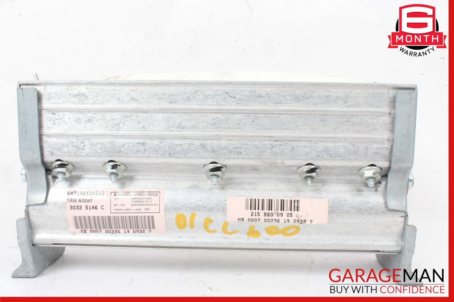 00-06 Mercedes W215 CL600 Passenger Bag Coupe A2158600905