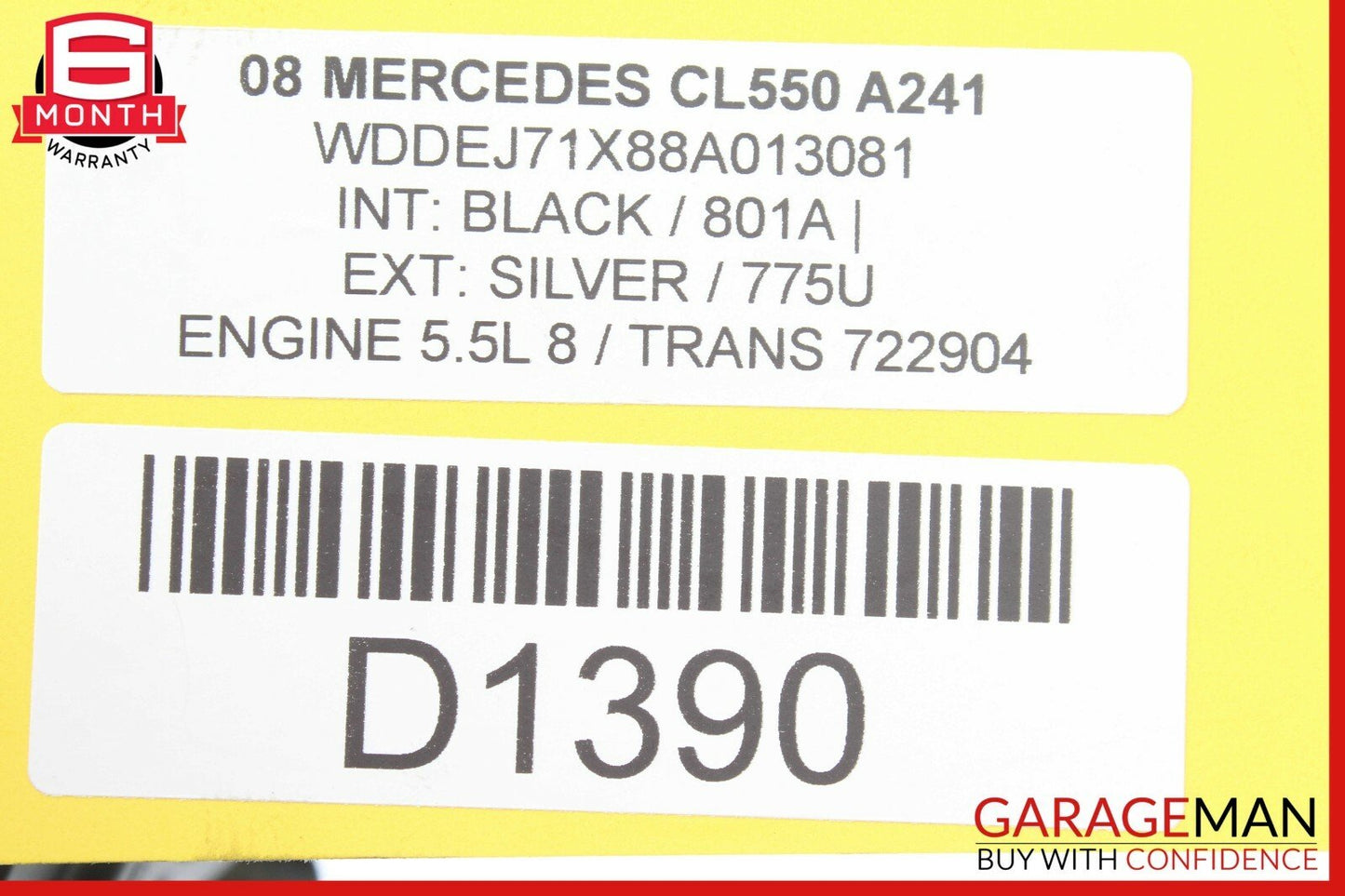 07-13 Mercedes W216 CL550 S600 Power Steering Fluid Reservoir 2214660102 OEM