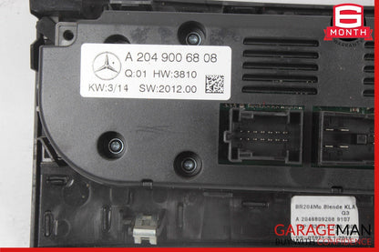 12-14 Mercedes W204 C250 AC A/C Climate Temperature Heater Switch Control Panel