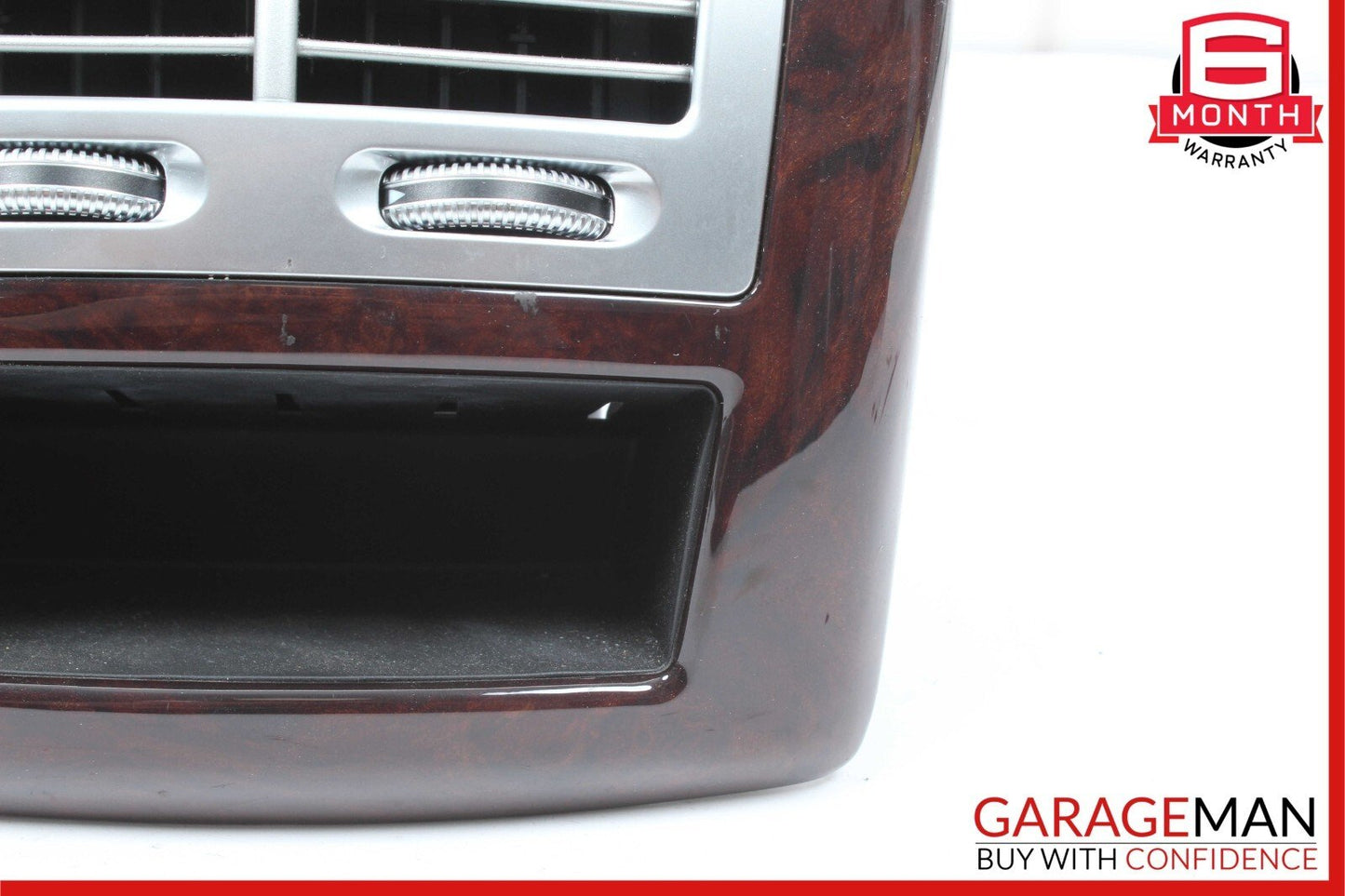07-13 Mercedes W221 S550 Rear Center Console AC A/C Air Vent Trim Bezel Wood OEM