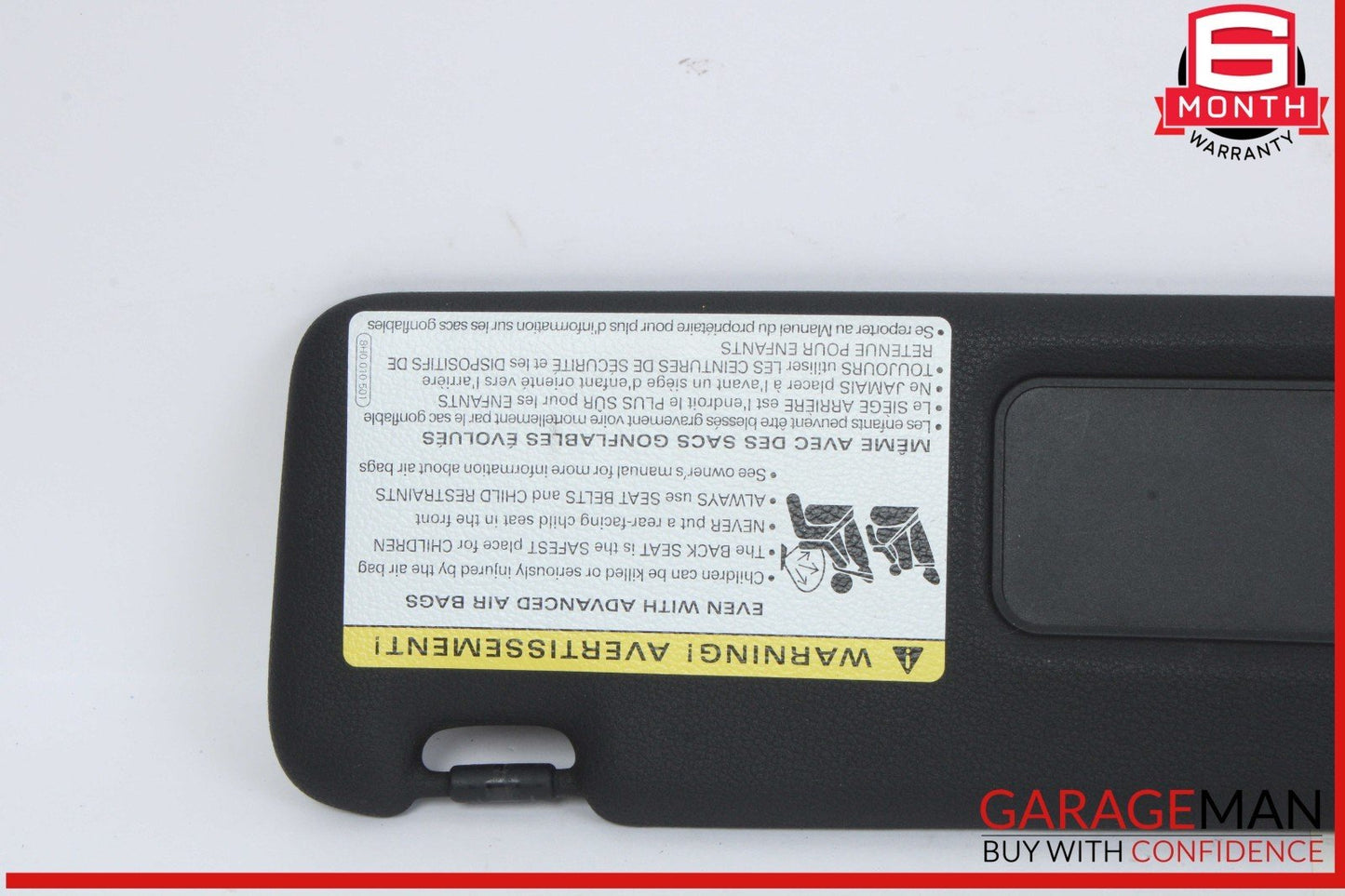 10-17 Audi A5 Front Left Driver Side Sun Visor Sunvisor Black 8H0857551 OEM