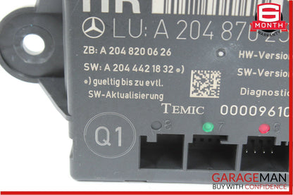 08-14 Mercedes W204 C300 Rear Right Passenger Side Door Controller Module