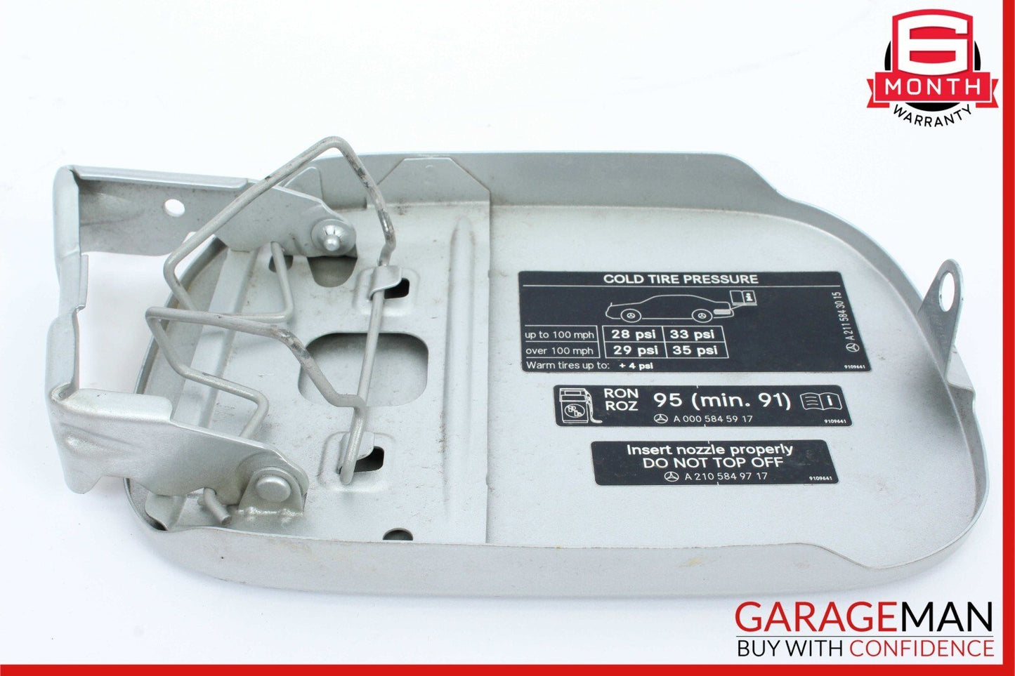 03-09 Mercedes W211 E63 E55 AMG E550 Sedan Fuel Gas Tank Lid Door Silver OEM