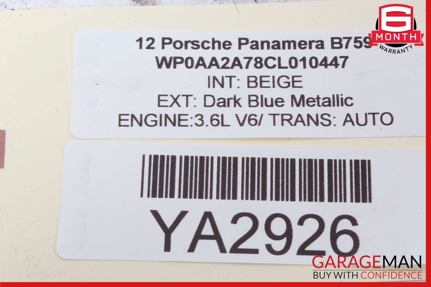 10-16 Porsche Panamera 970 Safety Restraint Diagnostic Computer SRS Module Unit