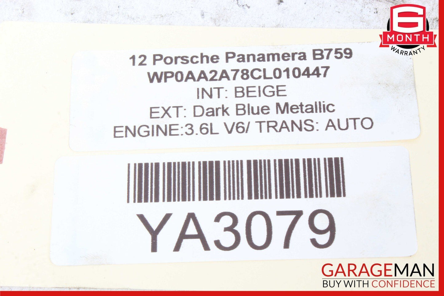 10-19 Porsche Panamera 970 Fuel Pump Control Module Unit 7P0906093 OEM