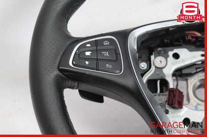 15-18 Mercedes W205 C350e GLC300 Steering Wheel Black w/ Paddle Shifters OEM