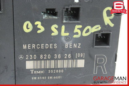 03-08 Mercedes R230 SL500 SL600 Front Right Passenger Side Door Control Module