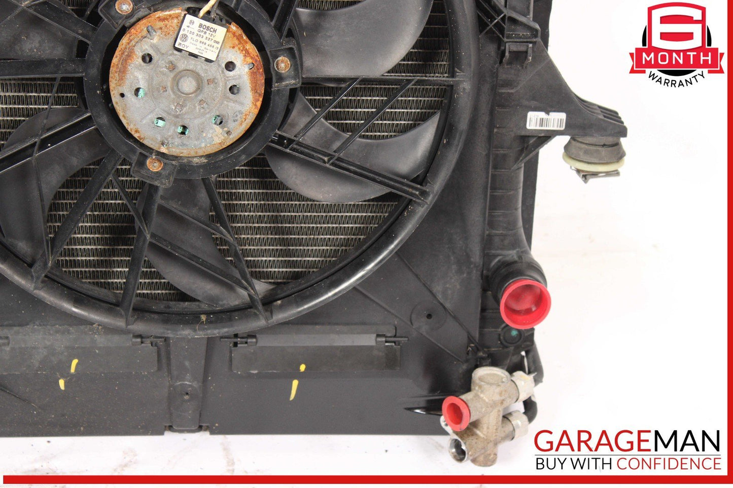 08-10 Porsche Cayenne 957 Engine Coolant Radiator w/ Oil Cooler Assembly OEM