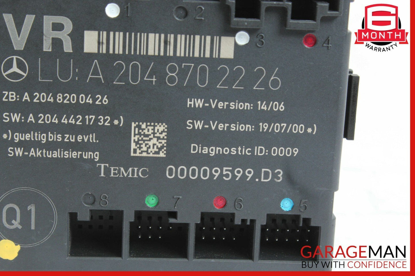 08-18 Mercedes W204 C300 C250 E400 Front Right Side Door Control Module OEM