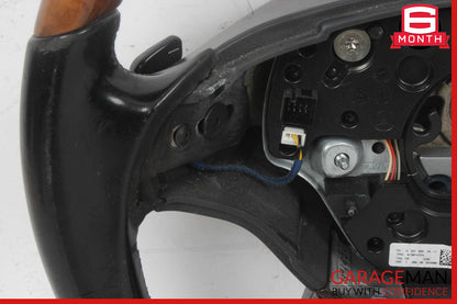 07-10 Mercedes CL550 S550 4 Spoke Steering Wheel Black w/ Paddles Assy Wood