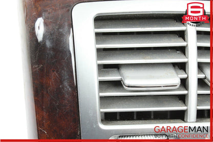 07-13 Mercedes S550 Rear Center Console A/C AC Air Vent Grille Panel Trim Wood