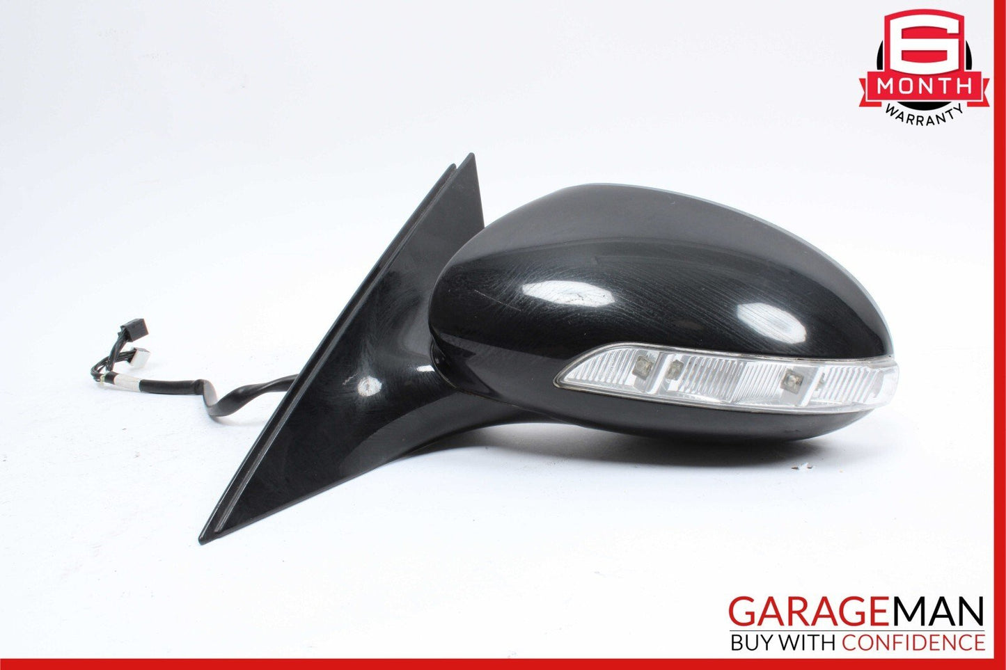 07-09 Mercedes W221 S550 S600 Front Left Side Mirror Door Rear View Black OEM