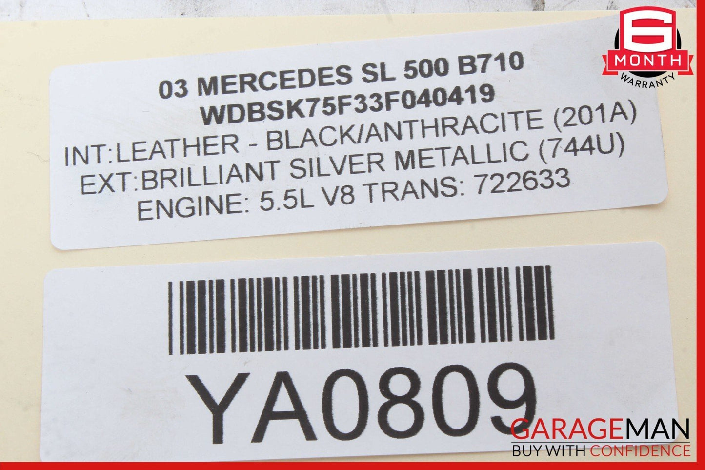 03-12 Mercedes R230 SL500 SLK350 Anti Theft Alarm Signal Control Module Unit OEM