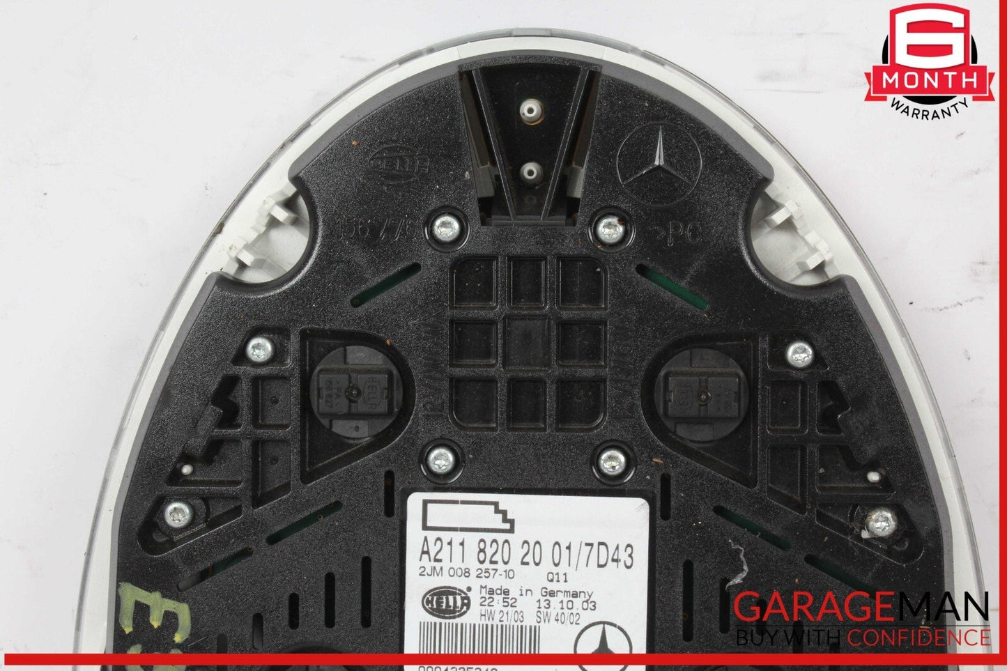 03-11 Mercedes W211 E320 CLS500 Rear Overhead Dome Light Gray 2118202001 OEM