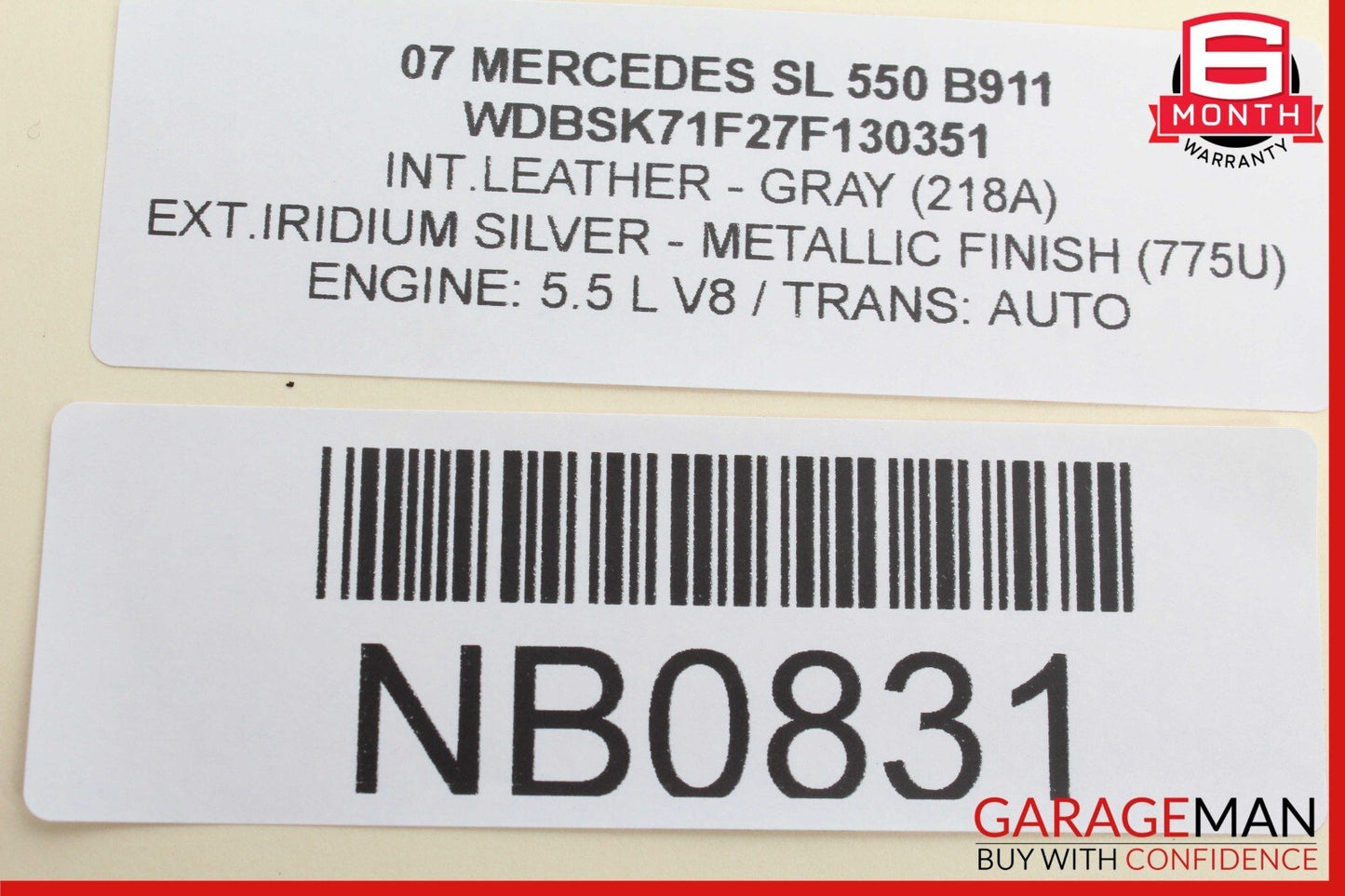 03-12 Mercedes R230 SL550 SL500 Under Seat Control Module Left Driver Side OEM
