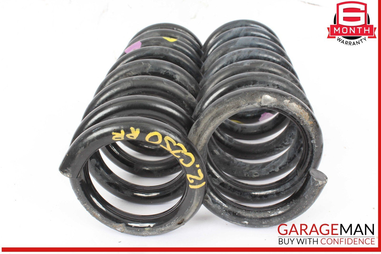 08-14 Mercedes W204 C250 Rear Right and Left Side Suspension Coil Spring Set OEM