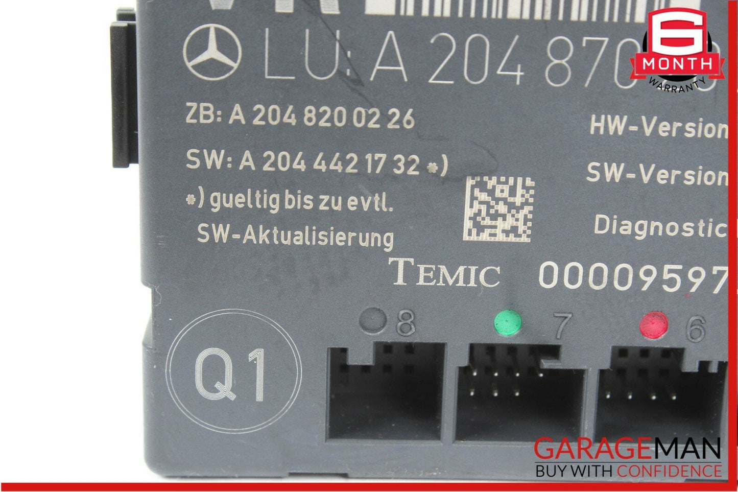 08-14 Mercedes W204 C300 Front Right Passenger Side Door Control Module Unit