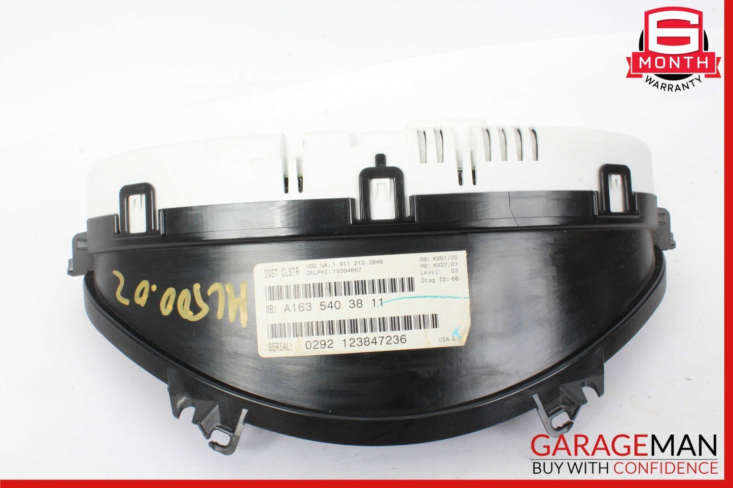 02-05 Mercedes W163 ML500 ML350 Instrument Cluster Speedometer OEM