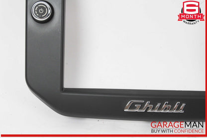 14-17 Maserati Ghibli Dashboard Dash Display Screen Trim Bezel Cover Black OEM