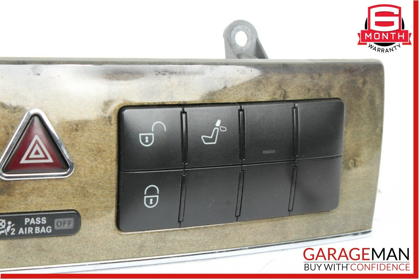 05-07 Mercedes W203 C230 Dashboard Door Lock Hazard Light Control Switch Walnut