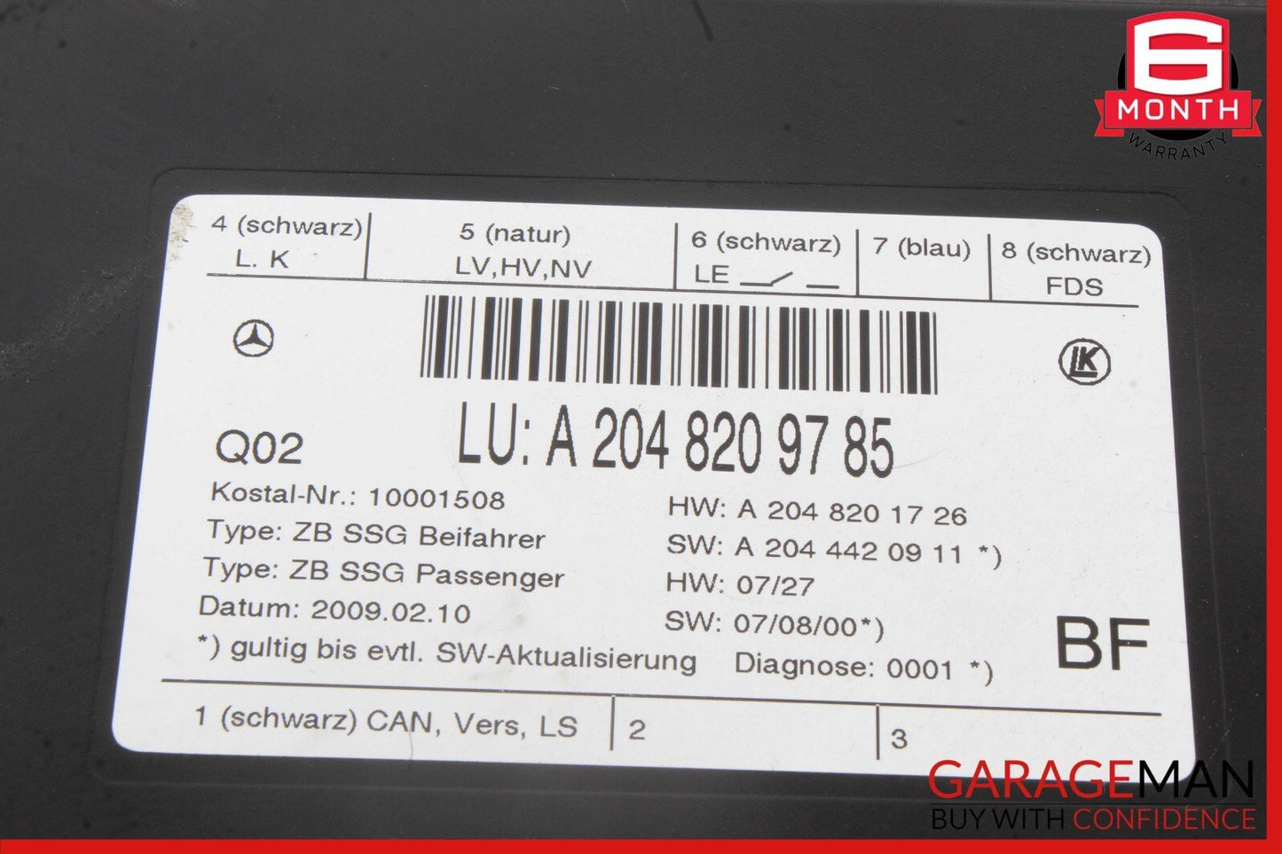 08-20 Mercedes W216 CL63 AMG E350 Front Right Side Seat Control Module OEM
