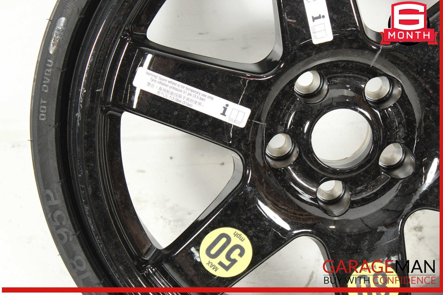 14-17 Maserati Ghibli Emergency Spare Tire Compact Wheel Donut Rim 6.00Bx18H2