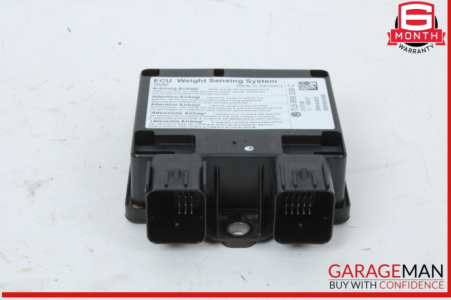 08-10 Porsche Cayenne 957 Front Right Side Seat Occupancy Weight Sensor Module
