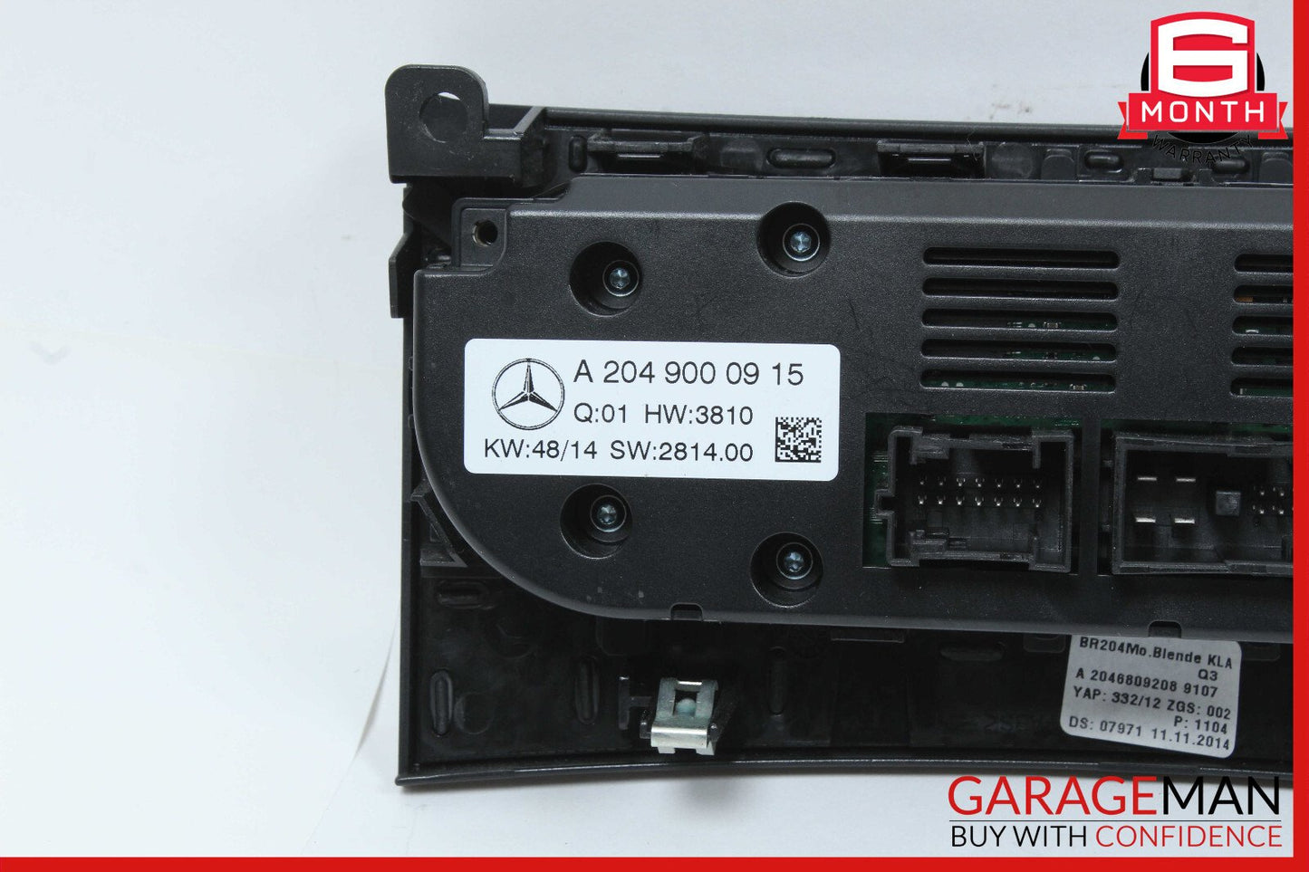 12-15 Mercedes W204 C250 AC A/C Heater Climate Temperature Control Switch OEM