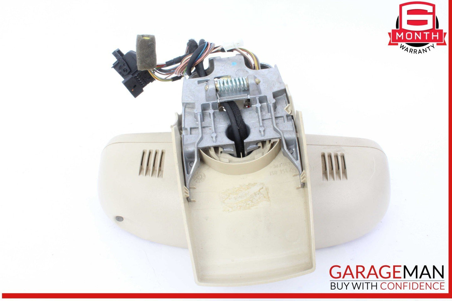03-06 Mercedes R230 SL500 Interior Front Top Upper Rear View Mirror Beige OEM