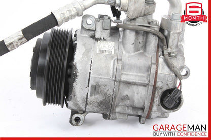 12-18 Mercedes W218 CLS550 A/C Air Conditioning Compressor Pump w/ Line Pipe OEM