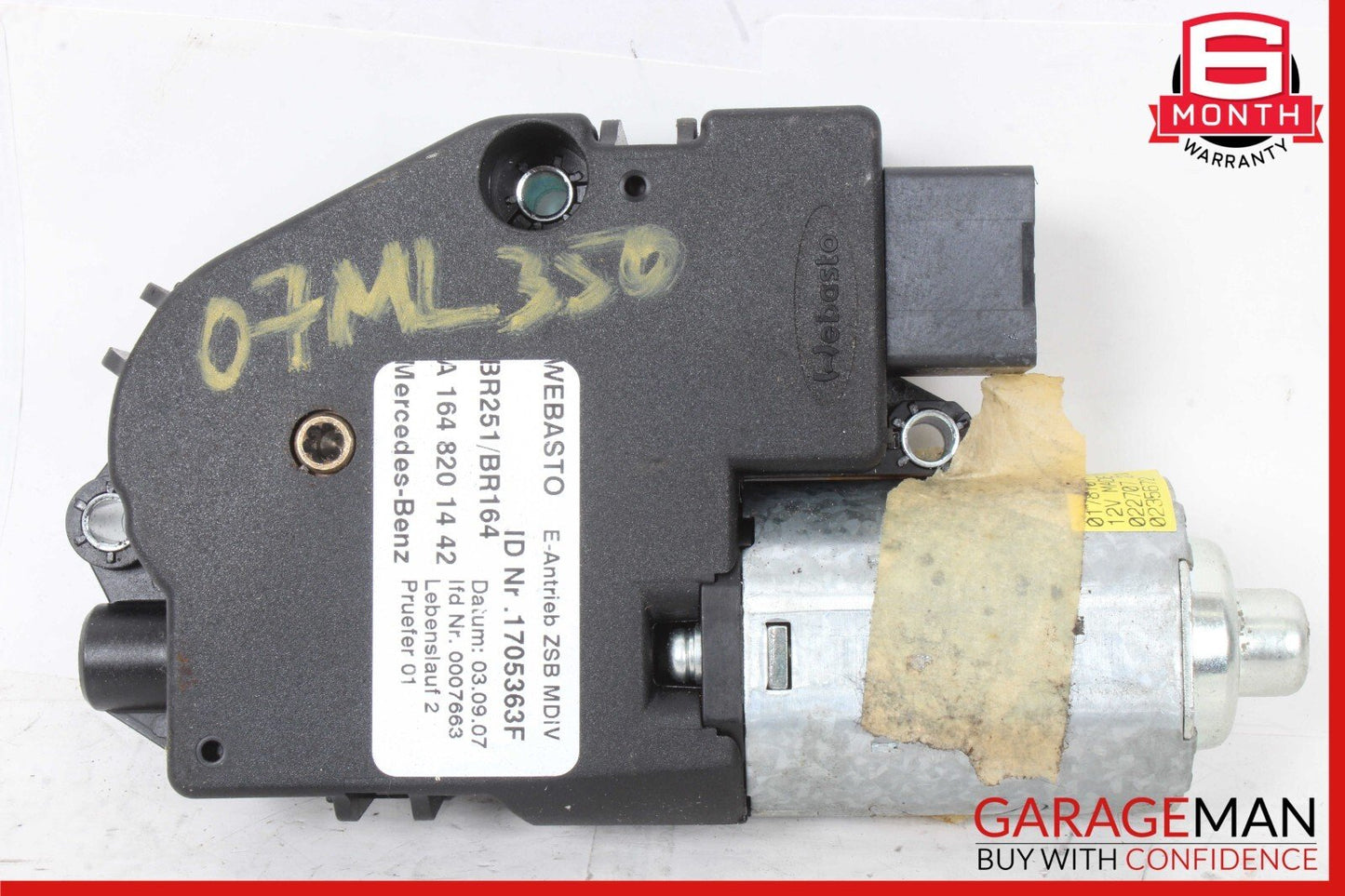 06-13 Mercedes W164 ML350 GL450 Panoramic Sunroof Sun Roof Motor 1648201442 OEM