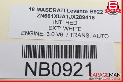 17-20 Maserati Levante M161 Rear Left or Right Blind Spot Radar Sensor Module