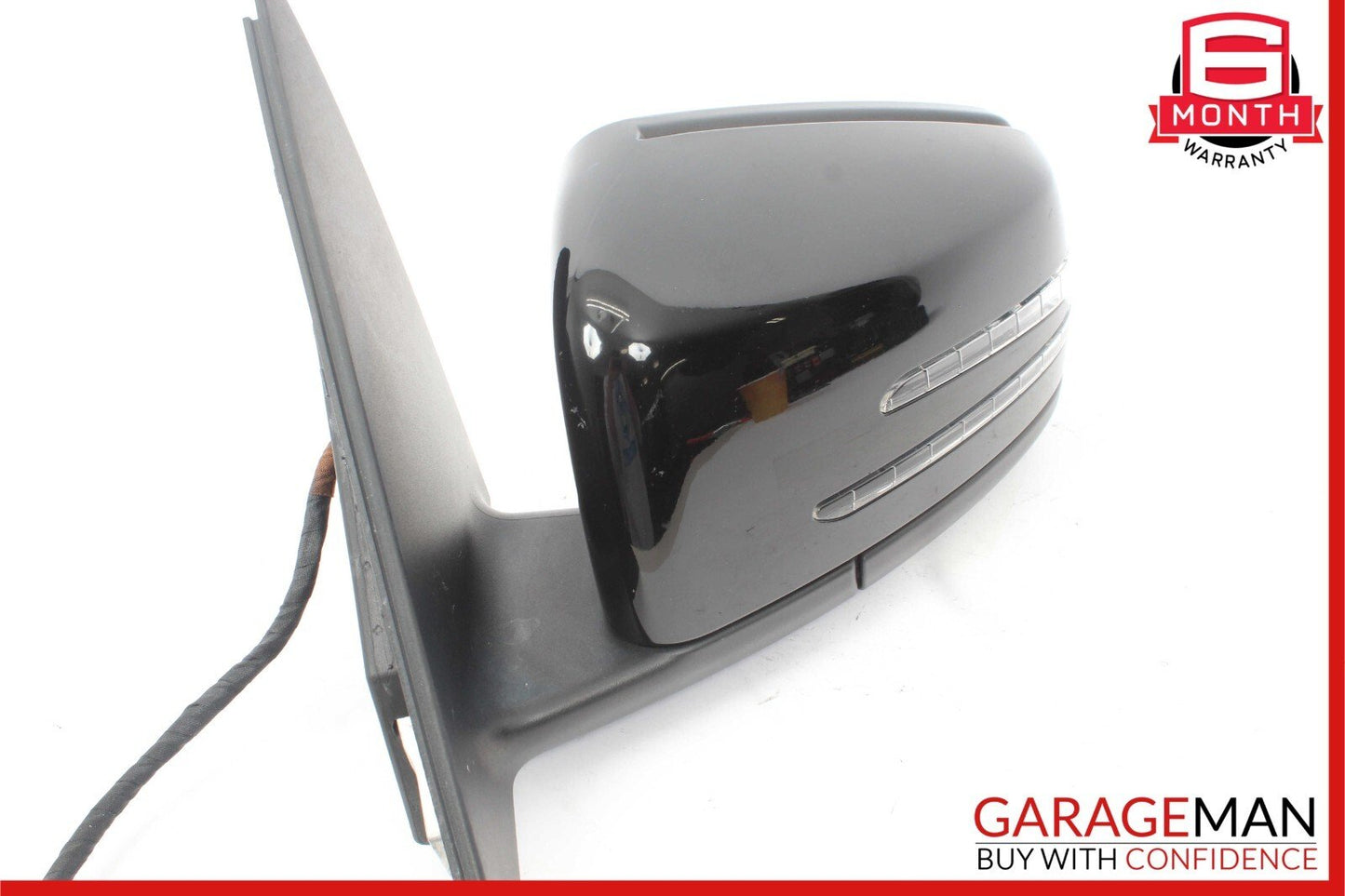 12-14 Mercedes W204 C300 Front Left Side Mirror Door Rear View Glass Black OEM